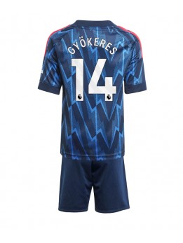 Arsenal Viktor Gyokeres #14 Replika Borta Kläder Barn 2025-26 Kortärmad (+ byxor)